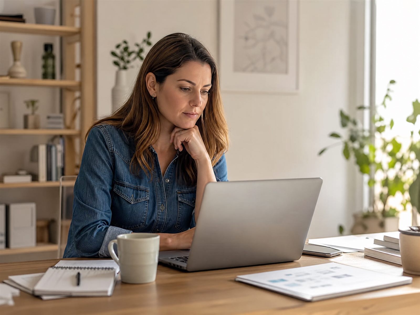 Parent researching homeschool options